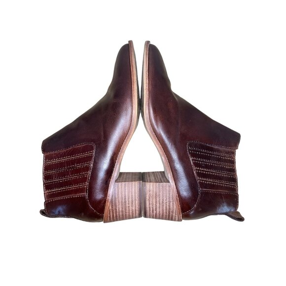 Madewell Bonham Boots Womens 8 Brown Leather Ankle Booties Chelsea Western Boho - Picture 16 of 16